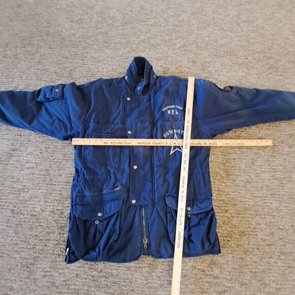 Vintage Dallas Cowboys NFL Stadium Coat Parka Member Club Mens Medium Rare Warm - Picture 8 of 12
